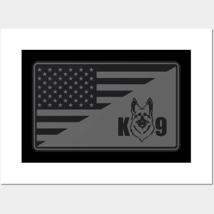 K9 US Flag Subdued Patch Posters and Art